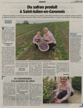 Aperçu de l'article de presse sur l'entreprise Safran du Genevois parue dans Le Messager le 24 novembre 2022